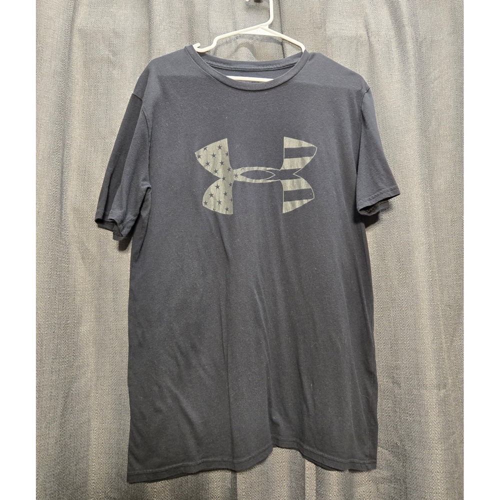 Under Armour Patriotic USA Flag‎ Logo Graphic T-Shirt Activewear L